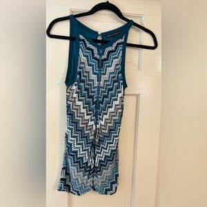 White House black market lined blue knit top. Size 6.  Excellent condition.